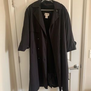 - John Weitz Coat Full Length Black Coat Size 8P